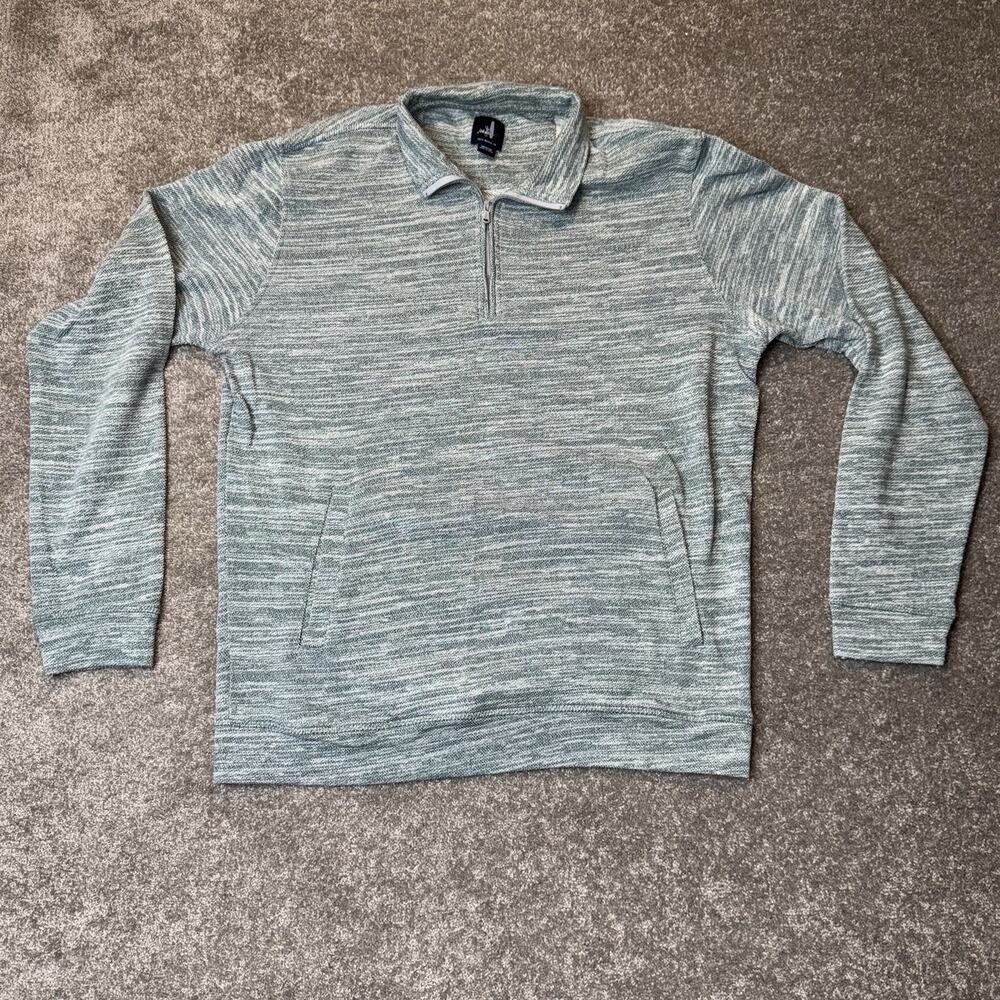 Johnnie-O Mickey Iguana Green 1/4 Zip Pullover Men’s M Surf Prep Style